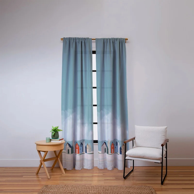 Beach Houses Window Curtain
