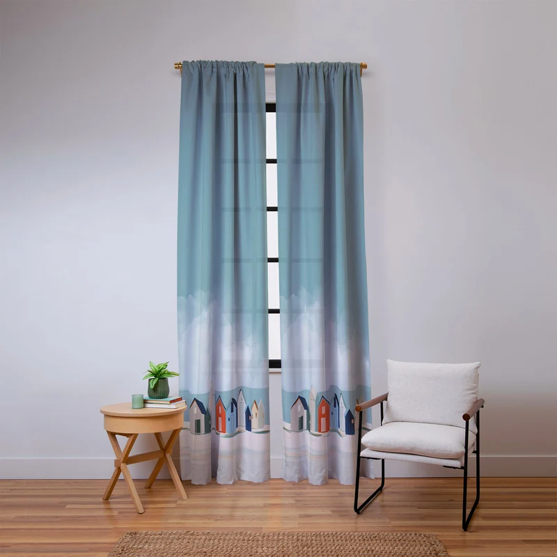 Beach Houses Window Curtain