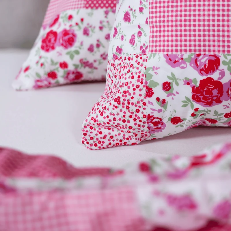 Zelesta Comfort Design Kissenbezüge Set von 2 - Patchwork Pink