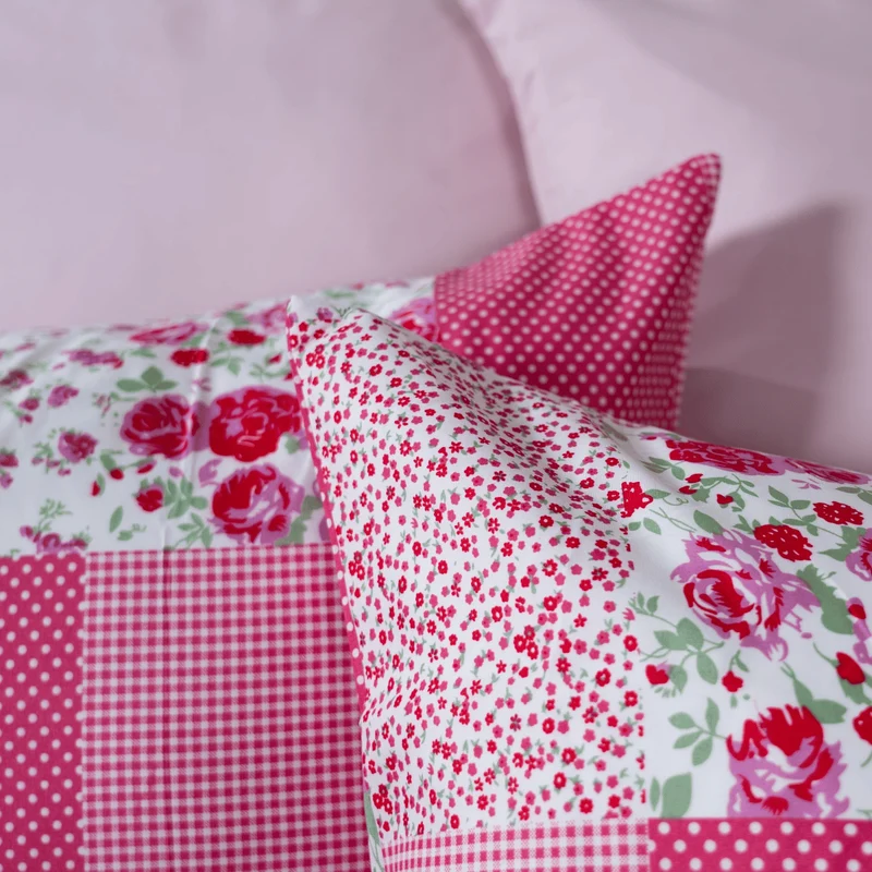 Zelesta Comfort Design Kissenbezüge Set von 2 - Patchwork Pink