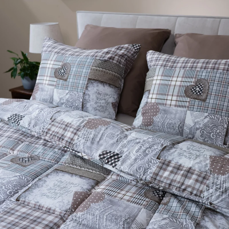 Zelesta Comfort Design Kissenbezüge Set von 2 - Patchwork Hearts