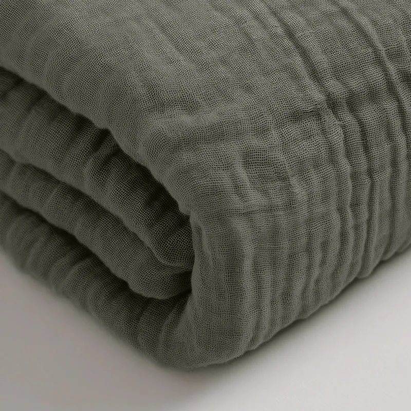 Musselin Spannbettlaken - Grey-Green