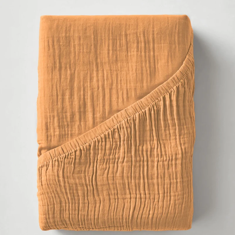 Musselin Spannbettlaken - Taupe
