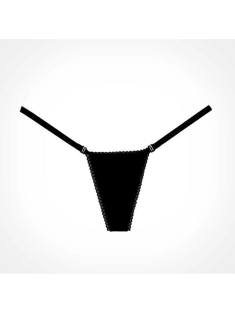 Allure Velvet G-string slip, onhaakbaar en onvergetelijk, met bandjes op de rug