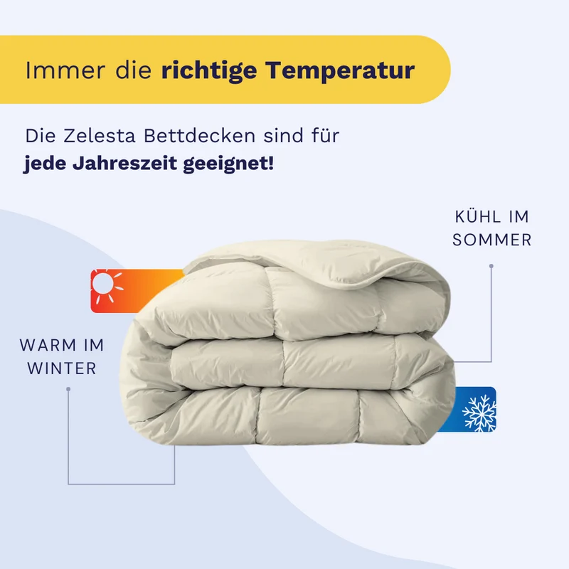 Zelesta Everyday Uni Bettdecke - Sandbeige