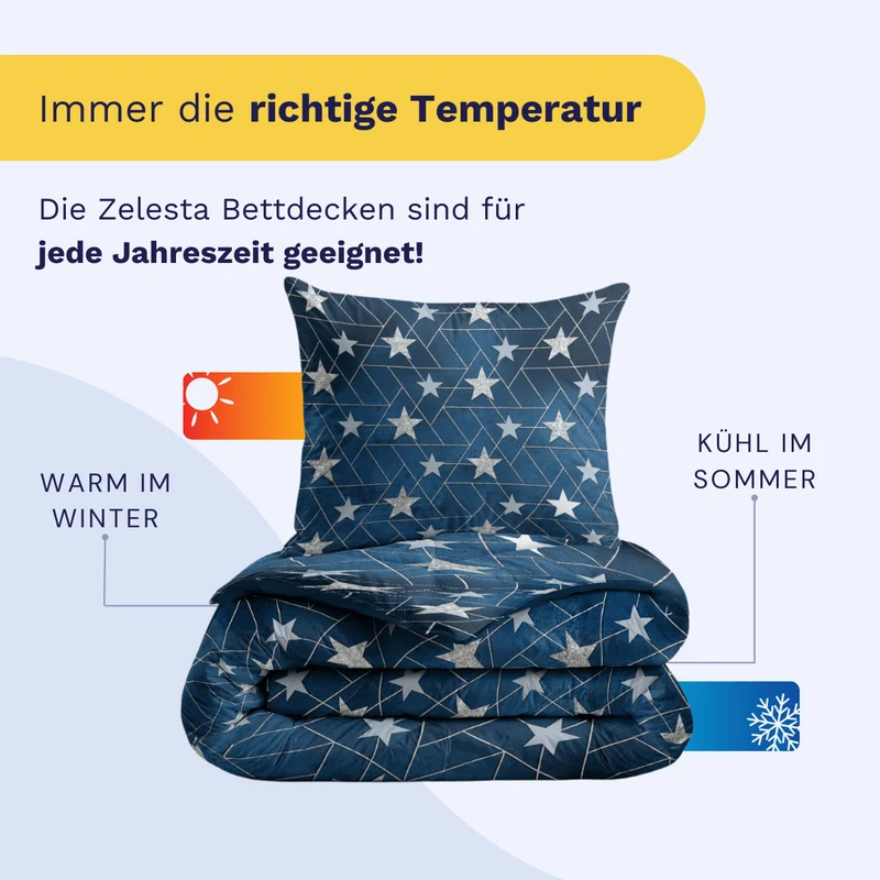 Zelesta Comfort Kids Bettdecke - Silver Stars