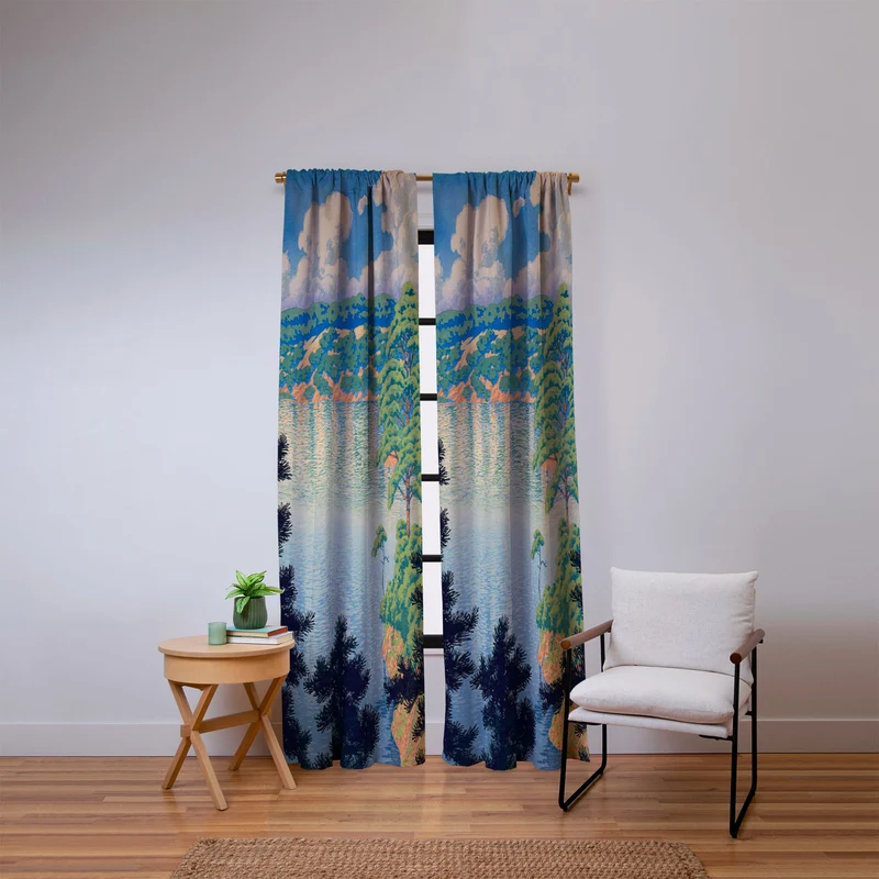 Hasui Karasu Marsh Akita Window Curtain