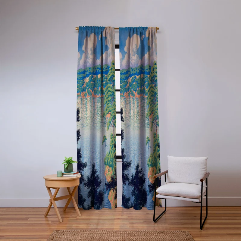 Hasui Karasu Marsh Akita Window Curtain