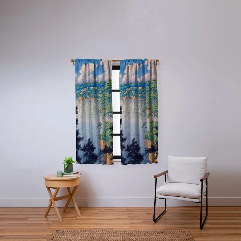 Hasui Karasu Marsh Akita Window Curtain