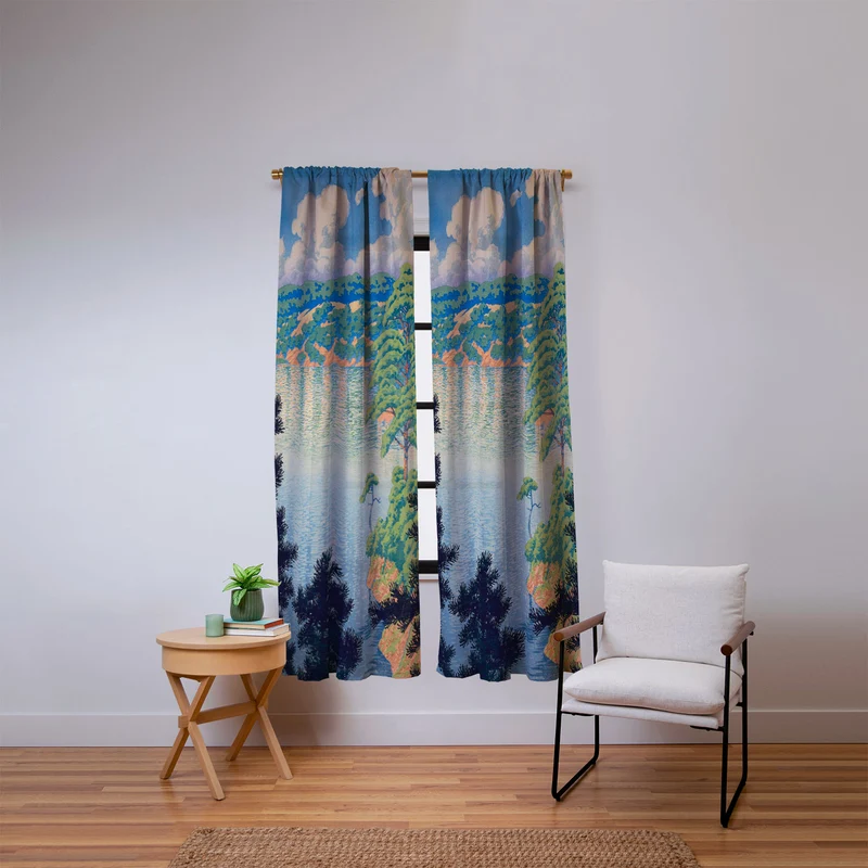 Hasui Karasu Marsh Akita Window Curtain