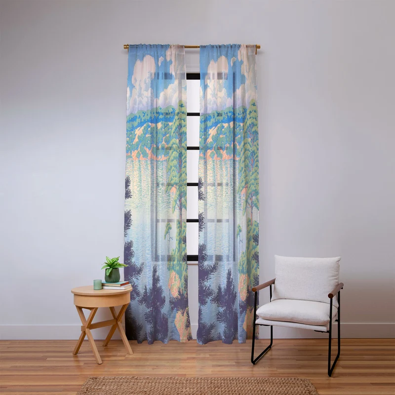 Hasui Karasu Marsh Akita Window Curtain