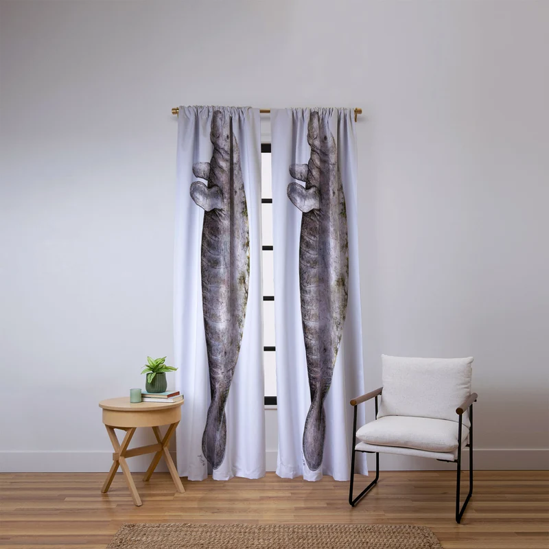 Manatee sea cow Window Curtain