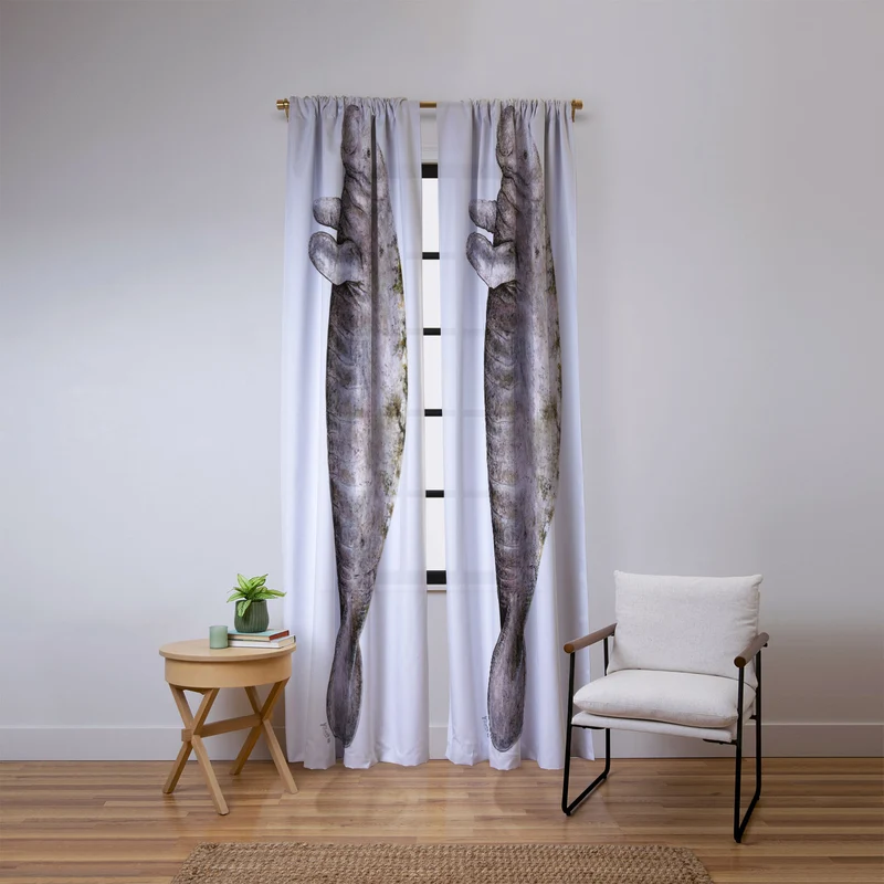 Manatee sea cow Window Curtain