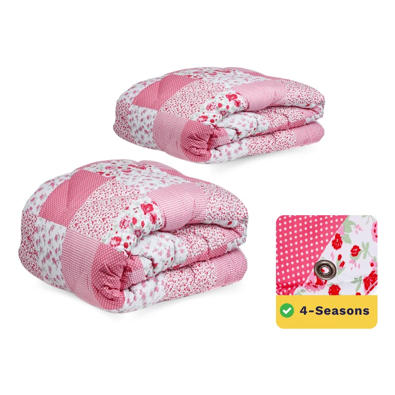Zelesta Wonderbed 4-Jahreszeiten Double - Patchwork Pink