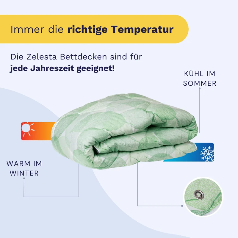 Zelesta Wonderbed 4-Jahreszeiten double - Fresh Leaf
