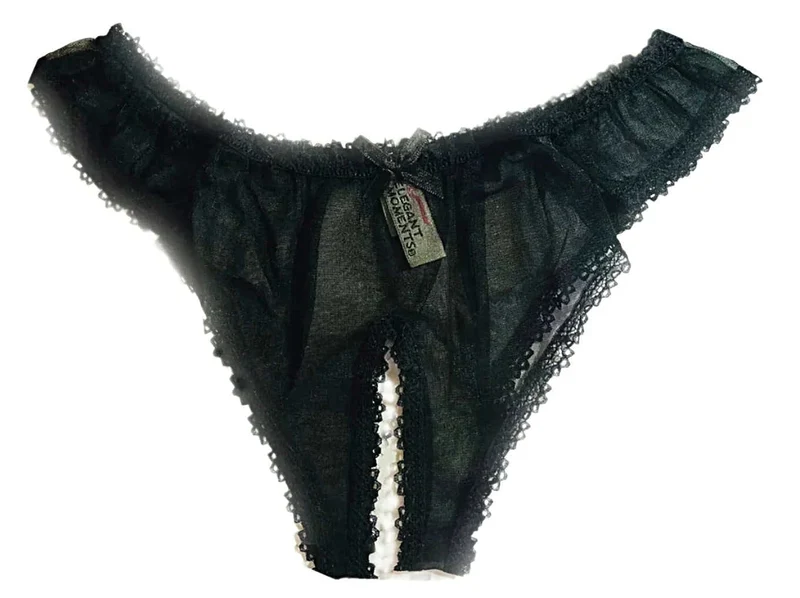 Elegante Moments kruisloze chiffon panty IS-4010 - transparant, schattig, verkrijgbaar in meerdere kleuren