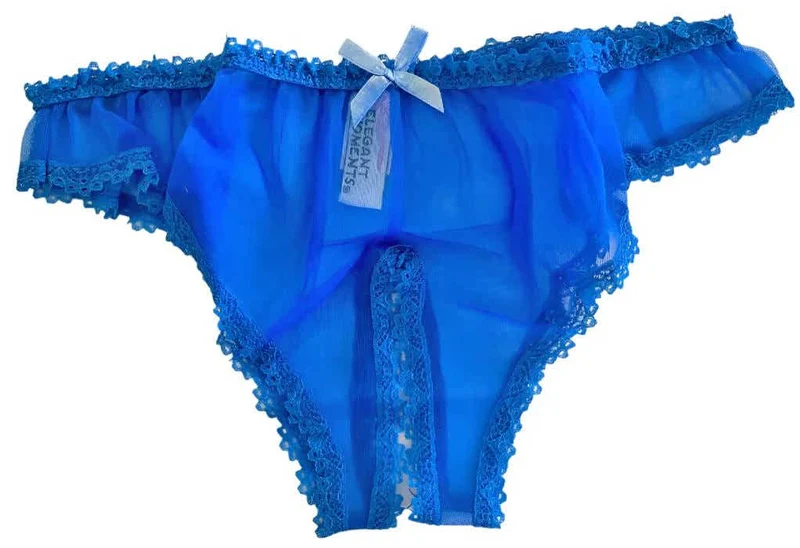 Elegante Moments kruisloze chiffon panty IS-4010 - transparant, schattig, verkrijgbaar in meerdere kleuren