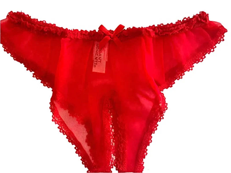 Elegante Moments kruisloze chiffon panty IS-4010 - transparant, schattig, verkrijgbaar in meerdere kleuren