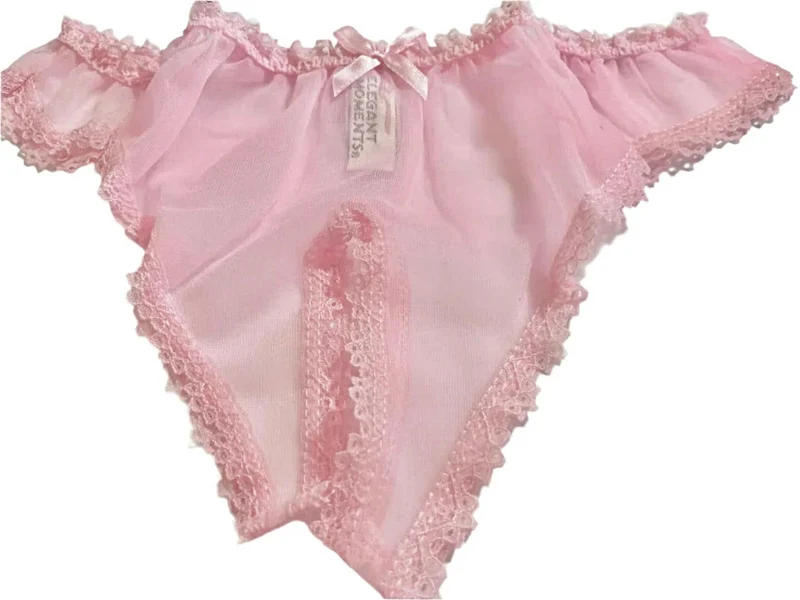 Elegante Moments kruisloze chiffon panty IS-4010 - transparant, schattig, verkrijgbaar in meerdere kleuren