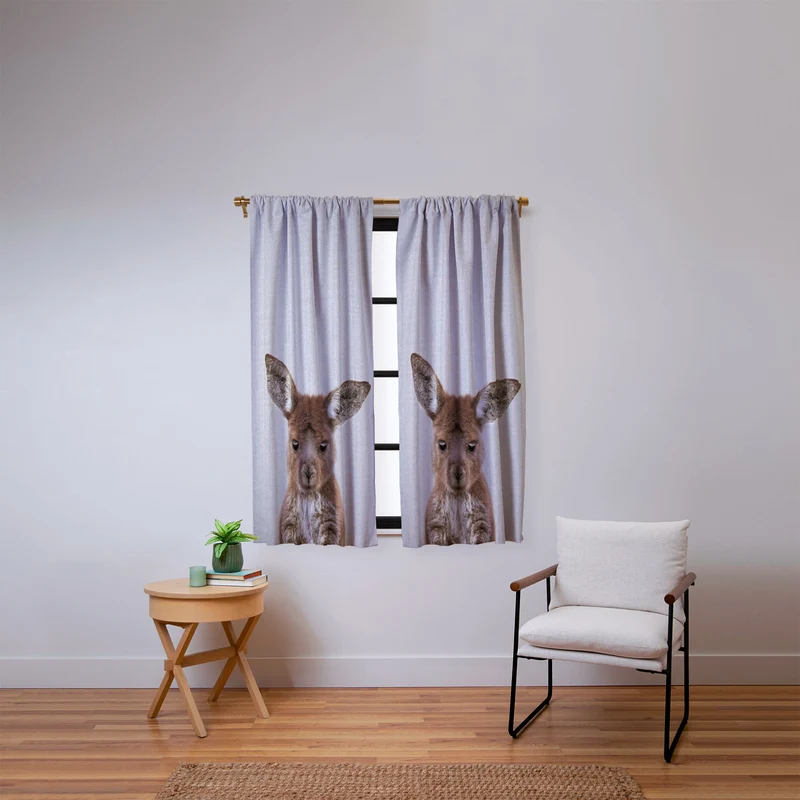 Baby Kangaroo Window Curtain
