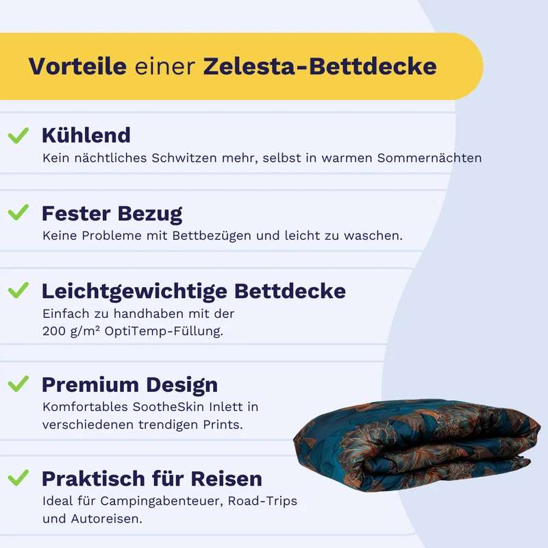 Zelesta Comfort Design Sommerbettdecke - Royal Flowers