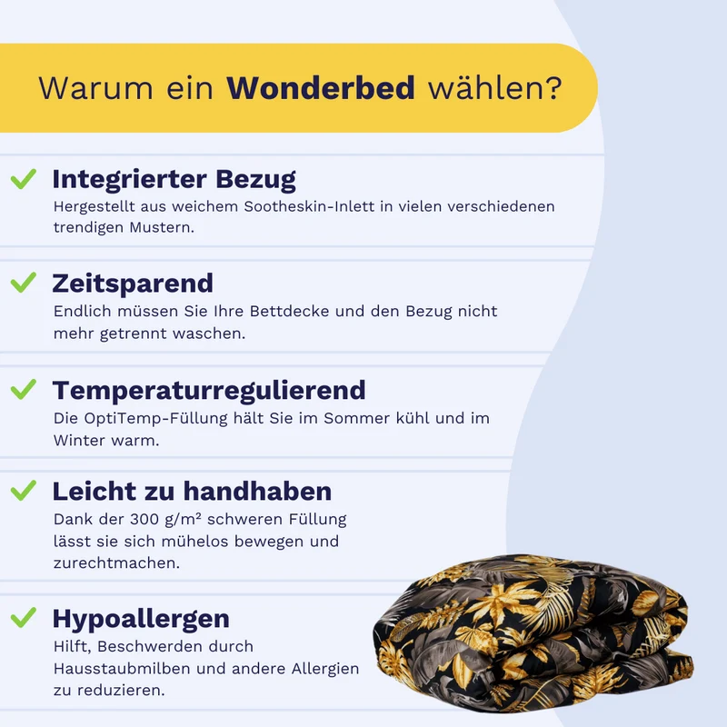 Zelesta Comfort Design Bettdecke - Goldene Blätter