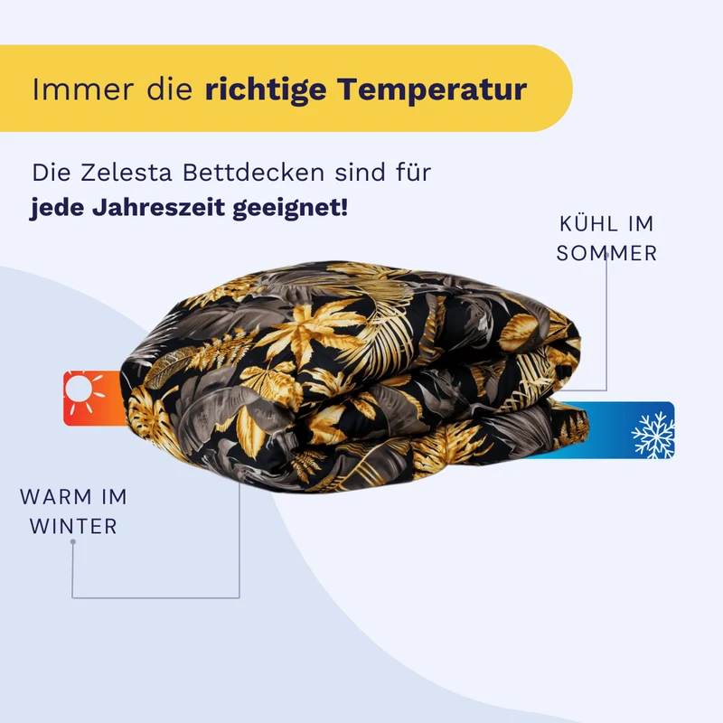 Zelesta Comfort Design Bettdecke - Goldene Blätter