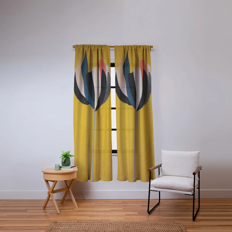 Opulent Flower Bloom II Window Curtain