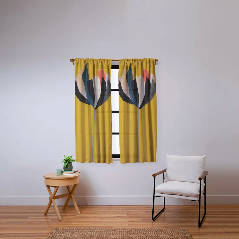 Opulent Flower Bloom II Window Curtain
