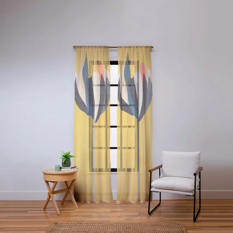 Opulent Flower Bloom II Window Curtain