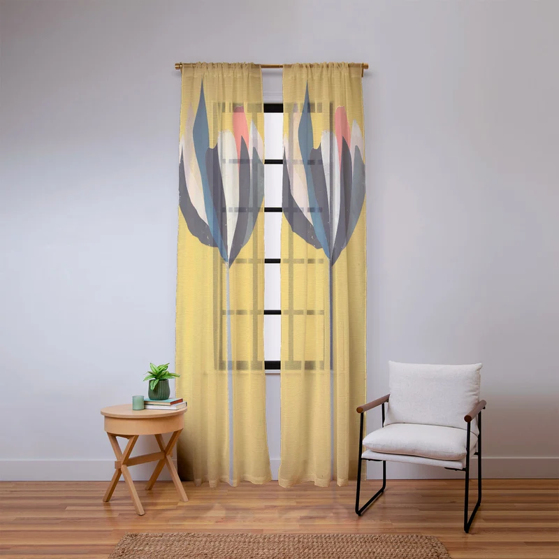 Opulent Flower Bloom II Window Curtain