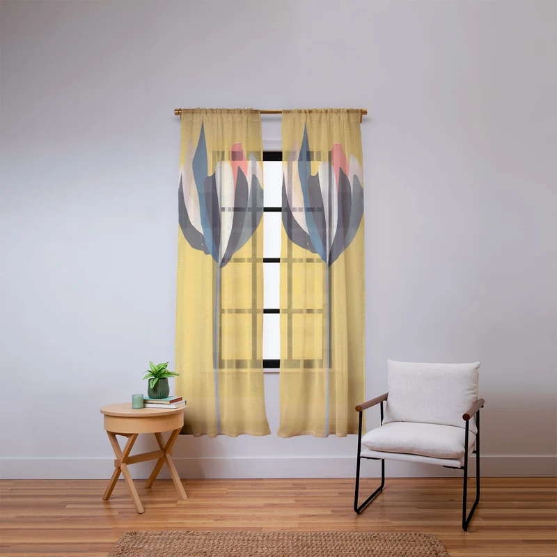 Opulent Flower Bloom II Window Curtain