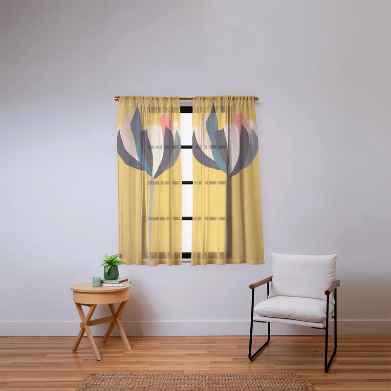 Opulent Flower Bloom II Window Curtain