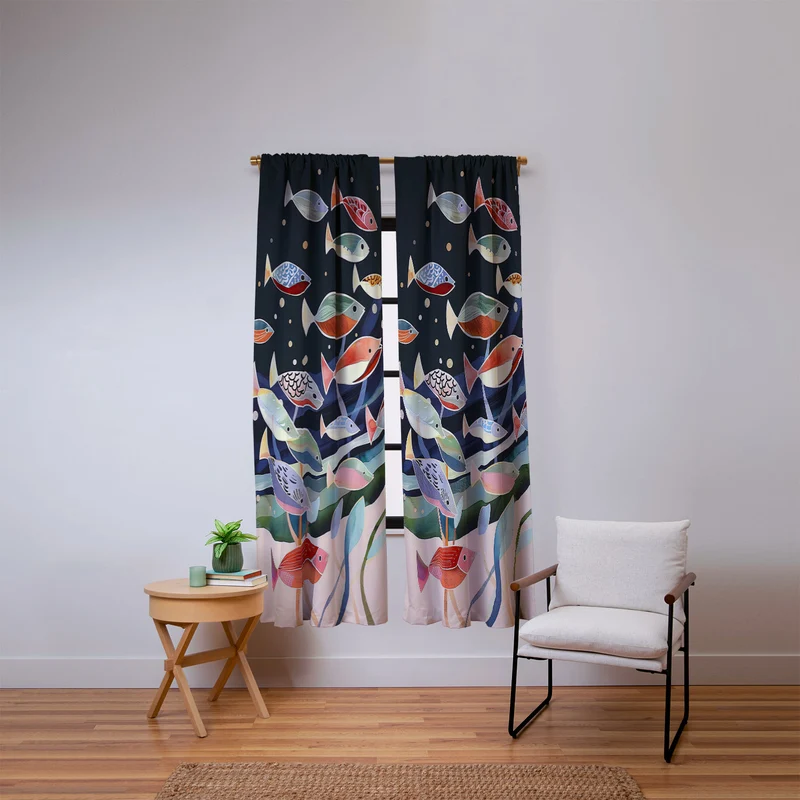 School of Fish Window Curtain