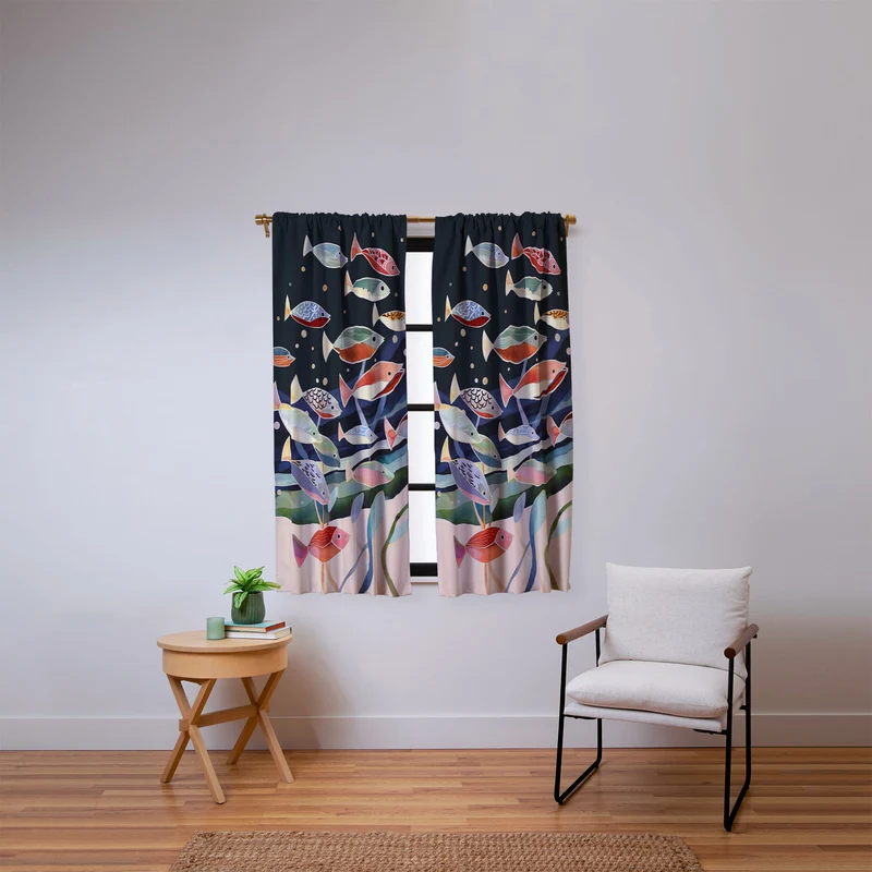 School of Fish Window Curtain