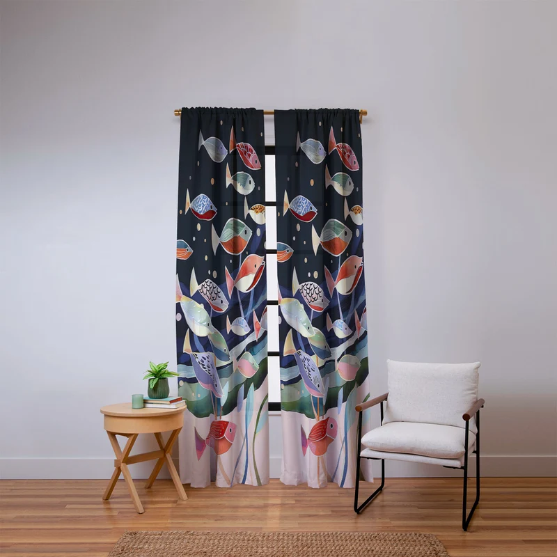 School of Fish Window Curtain