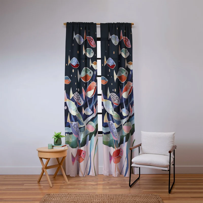 School of Fish Window Curtain