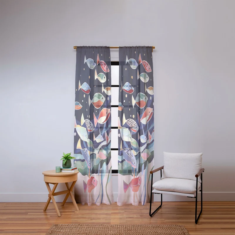School of Fish Window Curtain