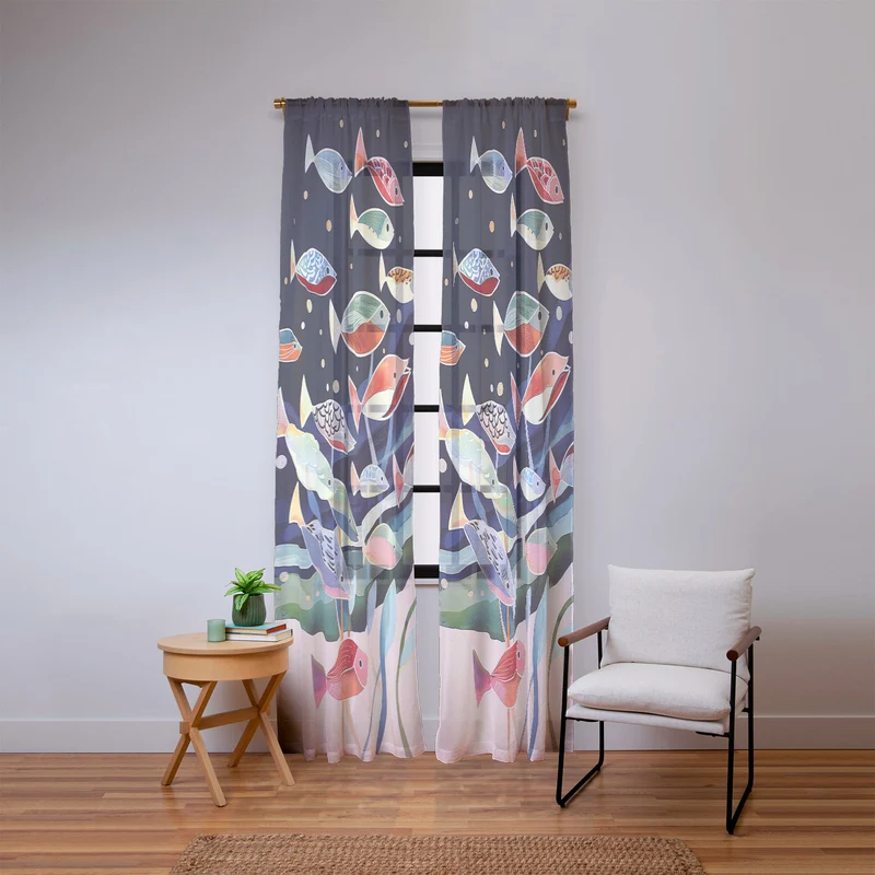 School of Fish Window Curtain