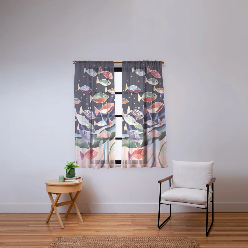 School of Fish Window Curtain
