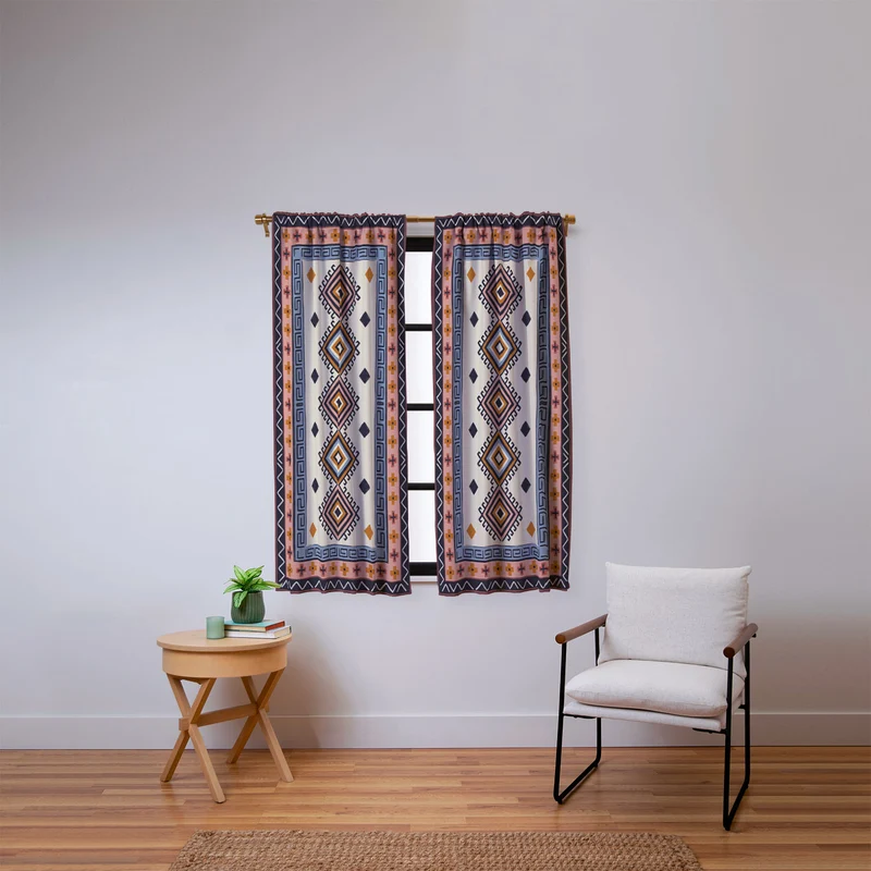 Bohemian Geometric Tapestry Window Curtain