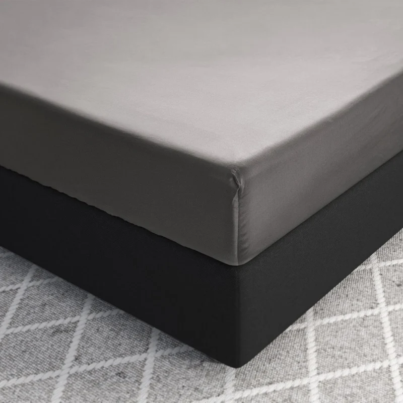 Primaviera Satin Deluxe Spannbettuch Grau
