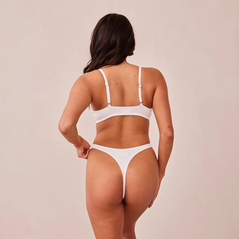 Ribbed Triangle BH - Wit