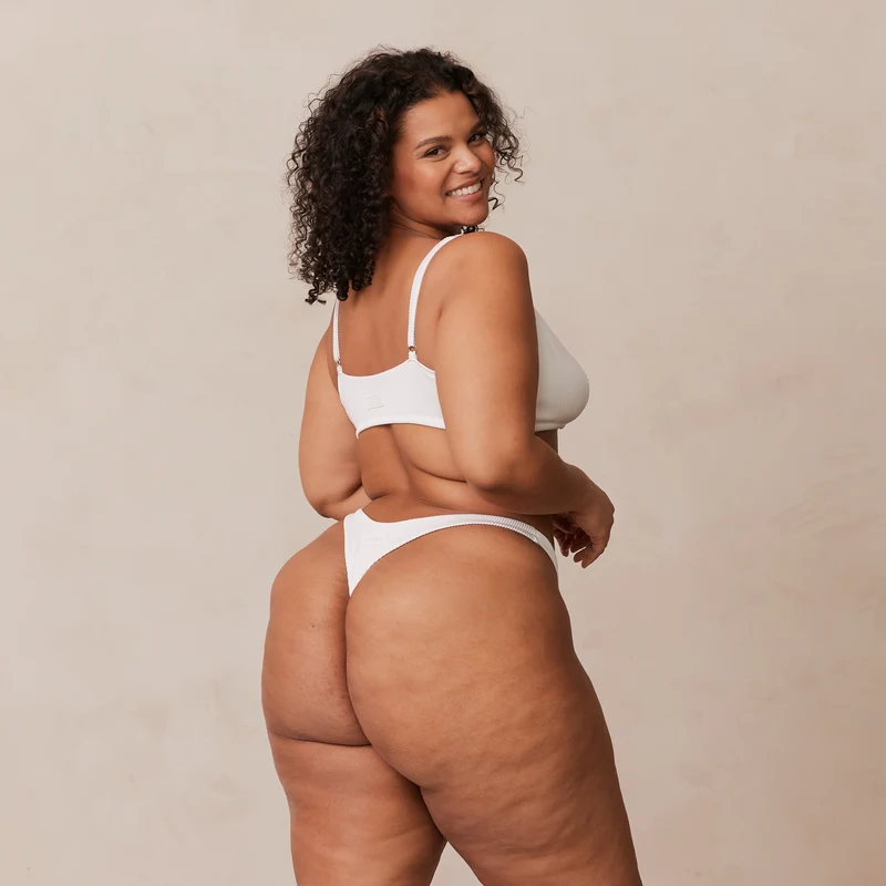 Ribbed Triangle BH - Wit