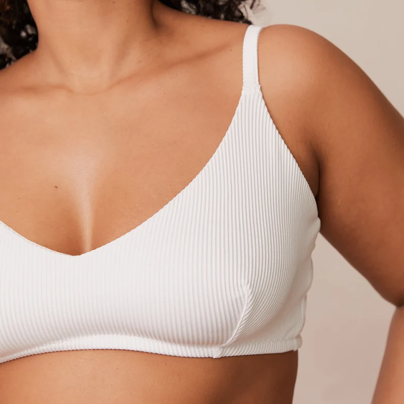 Ribbed Triangle BH - Wit