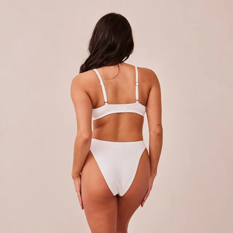 Ribbed Triangle BH - Wit