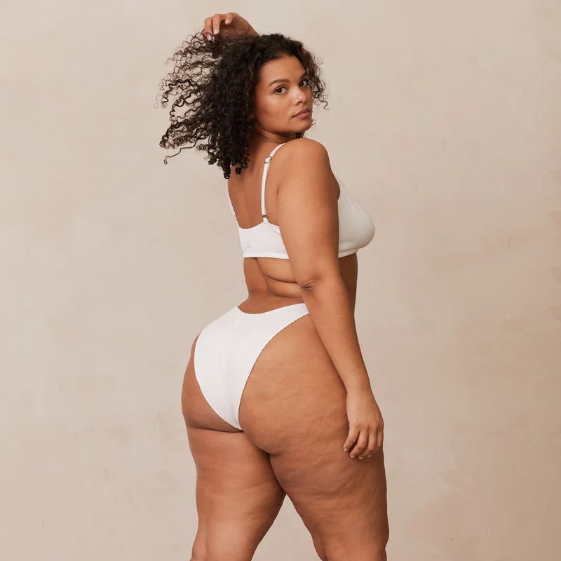 Ribbed Triangle BH - Wit
