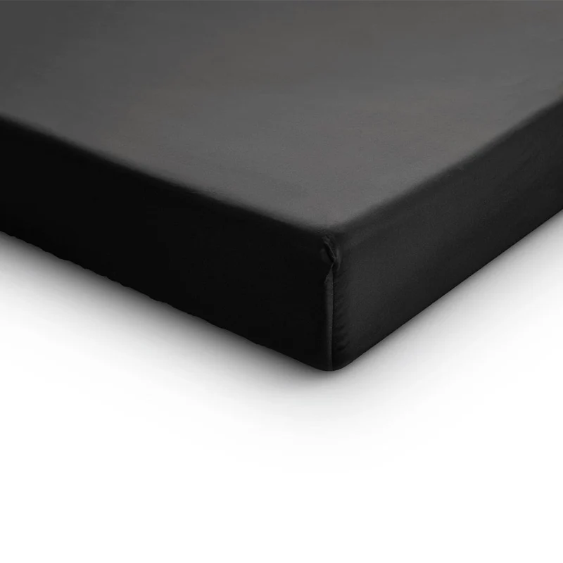 Primaviera Satin Deluxe Spannbettuch Schwarz