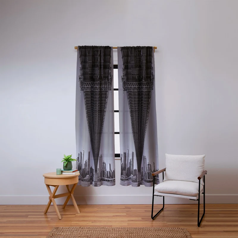 Below the Brooklyn Bridge Window Curtain