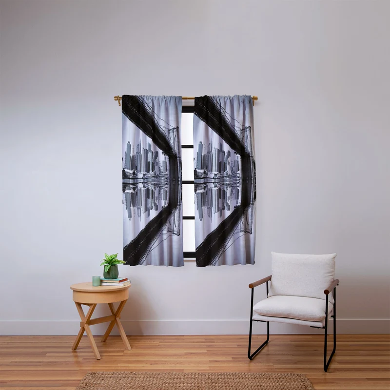 East River Reflected Window Curtain